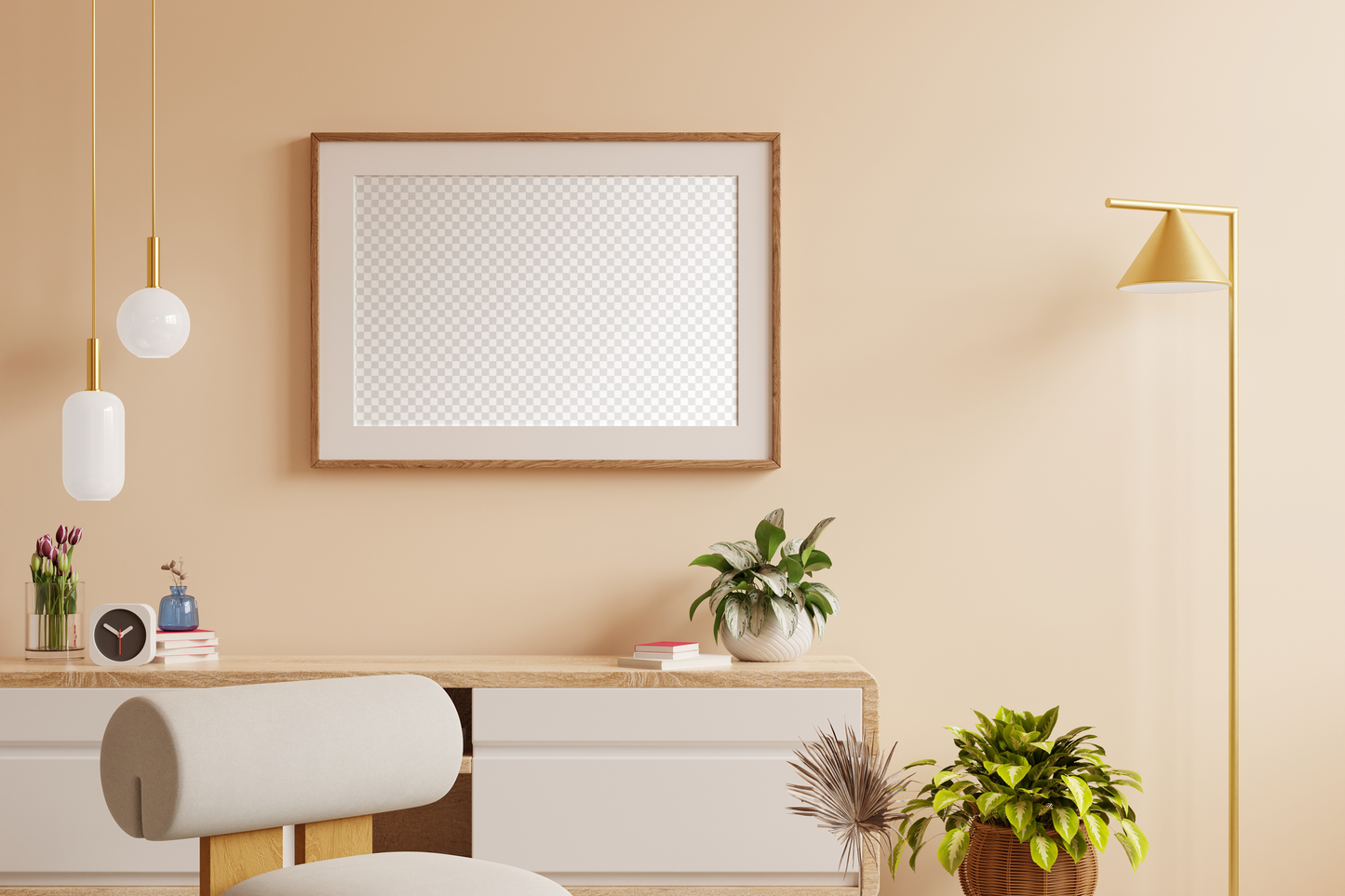Wall Art Frame Mockups - Living Room