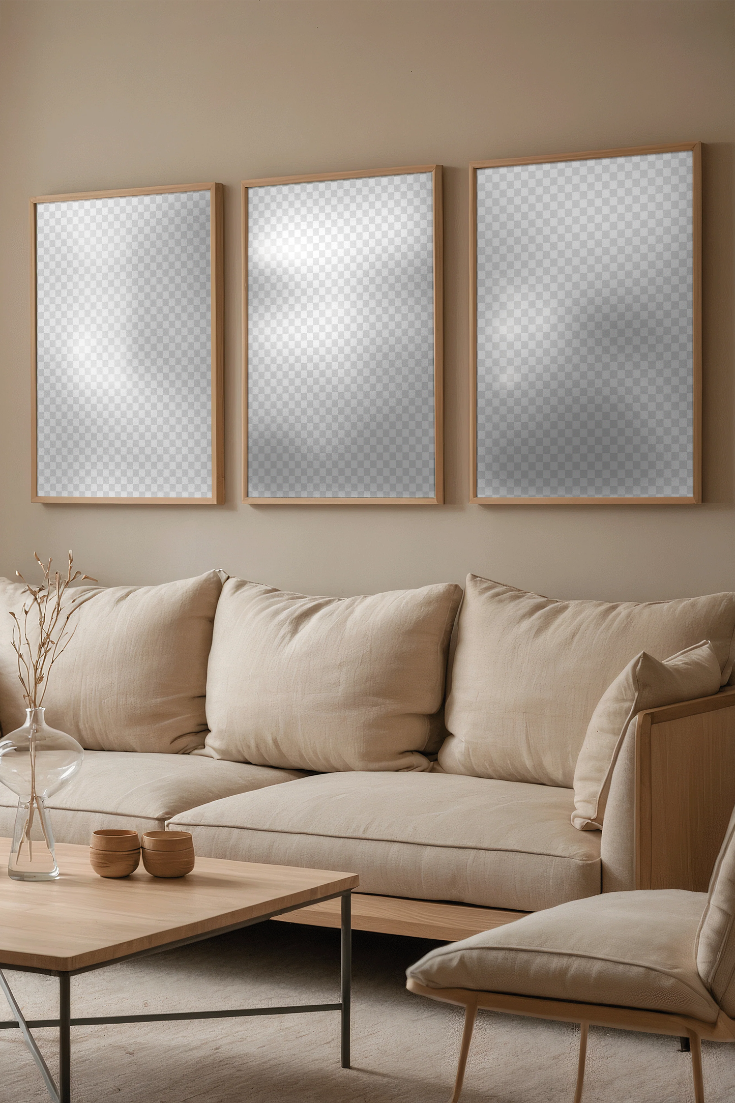 Wall Art Frame Mockups - Living Room